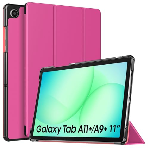 TiMOVO Case for Samsung Galaxy Tab A11+/A11 Plus 11 2025, Begonia Red | Fit for SM-X230/X236/X238, Slim Lightweight, Stand Hard Back Shell, Auto Wake/Sleep