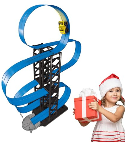Slotcar Rennstrecken Spielset | Flexibles Magnetisches Fahrzeugspiel | Magnet Rennbahn - Für Kinder, Mädchen, Geburtstag, Klassenbelohnungen, Party, Weihnachten, Tütenfüller Und Feiertage