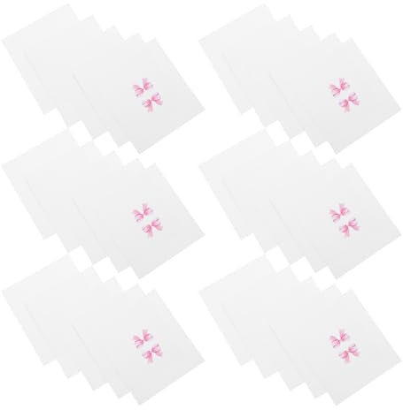 Veemoon 50 Segnaposto per Matrimonio Fiocco Rosa, Biglietti Vuoti in Carta per Posti a Sedere, Segnaposto per Cena, Shower e Feste, Cartellini Eleganti per Tavoli Riservati, Confezione