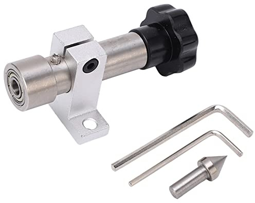 Tornio per legno in miniatura Ditale Contropunta telescopica Design compatto Argento Nero per la lavorazione del legno fai-da-te