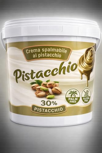 Mainagroup | Crema Spalmabile Premium al Pistacchio 30%, Secchio da 3,5 kg Cremolandia