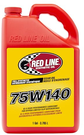 Red Line 57915 75W140 GL-5 Synthetic Gear Oil for Hypoid Limited Slip Differentials - 1 Gallon