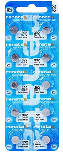 Renata 392 SR41W Knopfzellen / Uhrenbatterien Swiss (1,55 V), 10 Stück