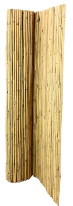 bambus-discount.com Bambusmatte Bali extrem stabil 200 x 300cm Bambusrohre mit Draht durchbohrt und verbunden - Sichtschutzmatte aus Bambusstäben 2m x 3m