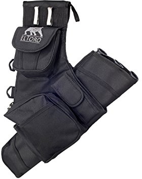 elToro Seitenköcher Sys - RH (schwarz, Rechtshand), Zubehör zum Bogenschießen mit DREI Röhren, für Pfeil und Bogen