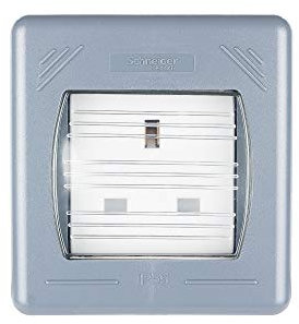 Schneider Electric Exclusive Weatherproof - Outdoor Unswitched Single Power Socket, IP55 Rated, 13A, GWP3050, Grey