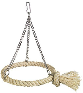 Nobby Cage Toy Sisal Schaukel Ring, Natur, 24 x Ø 18 cm