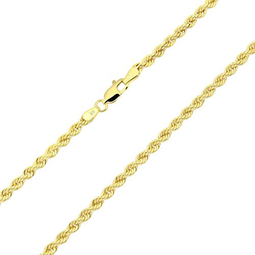 14 Karat / 585 Gold Kordelkette Gelbgold Unisex Kette - 3 mm. Breit