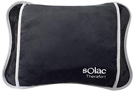 Solac - Borsa dell’acqua calda elettrica 360W | Design ergonomico | 120 min di autonomia | Connettore rimovibile | Tessuto morbido e traspirante | Blu scuro