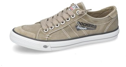 Dockers by Gerli Herren Low-Top Sneaker, Männer Halbschuhe,schnürschuhe,schnürer,Business,Freizeit,straßenschuhe,Sand,43 EU