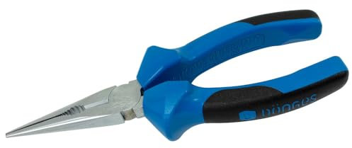 Dönges Alicates de punta redonda plana DIN ISO 5745, rectas, 160 mm (pinzas de teléfono, alicates de montaje, alicates de pico de cigüeña, alicates de pico de cigüeña, alicates semicirculares,