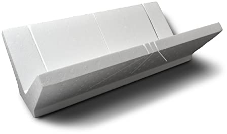 DECOSA Gehrungslade EPS - 41 x 22,4 x 12 cm - Schneidlade in Weiß - Winkelschneider aus Styropor