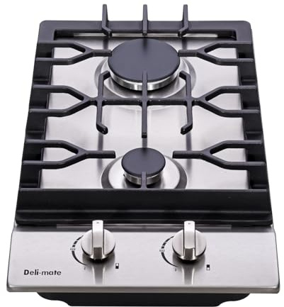 12 Gas Cooktop Dual Fuel 2 Sealed Burners Stainless Steel Drop-In Gas Stove DM223-SA01BZ Gas Hob