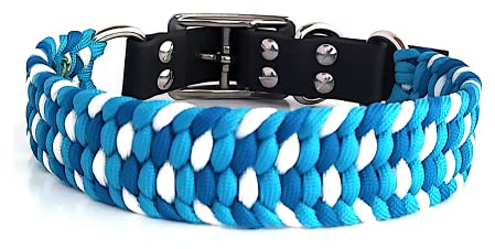Paracord Halsband, Art: Farbrausch, wahlweise mit Gravur und weiteren Extras