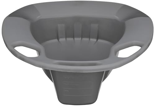 McKesson Stackable Bedpans, Plastic, Graphite, 2 qt, 250 lbs Weight Capacity, 1 Count