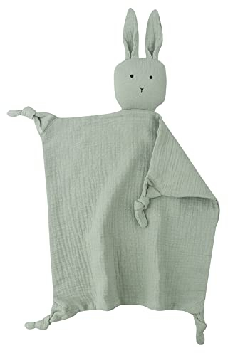 ISAKEN Schmusetuch Baby, Schmusetuch Schnuffeltuch Kuscheltuch Musselin Baumwolle Babydecke mit Hase Puppe Komfort für Neugeborene Babys & Kleinkinder, Baby Geschenk zur Geburt Junge & Mädchen