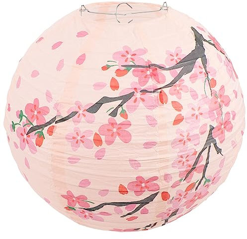 Homoyoyo Hanging Lanterns Japanese Stuff Pendant Lamp Shade Lantern Lamp Shade Traditional Japanese Outdoor Hanging Light Lantern Props Cherry Blossoms Paper Accessories