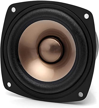 CYPHE Altoparlante da 4 pollici Full Range Altoparlante Colonna 4 Ohm 100 W fai da te Sound Music Speaker for home theater Altoparlante da scaffale (Color : Gold Speaker)