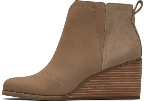 TOMS Women's Clare Ankle Boot, Dune Nubuck Leather/Suede, 7 UK