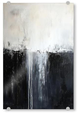 artboxONE Acrylglasbild 60x40 cm Abstrakt Schwarz-Weiß-Kontrast Bild hinter Acrylglas - Bild Kunst Farbe Kontrast