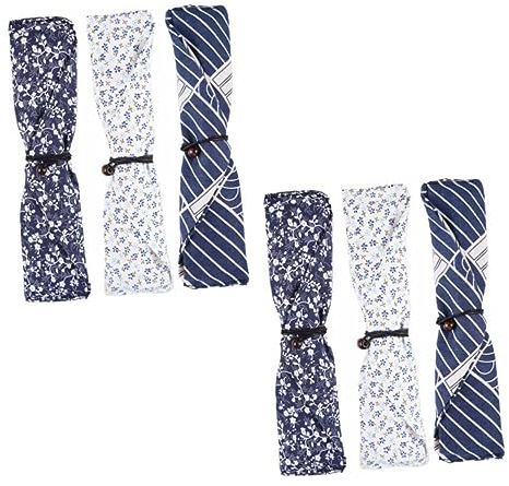 Milisten 6St Japanische Bestecktasche Utensilienhalter Tragetasche für Reiseutensilien Campingzubehör zarte Utensilientasche Multifunktions-Essstäbchenetui Japanischer Stil