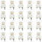 PATIKIL T8 Lamp Holder, 30pcs Non-shunted Tombstone Light Socket G13 Base with Wires for LED Integrated Fluorescent Tube Replacements, White