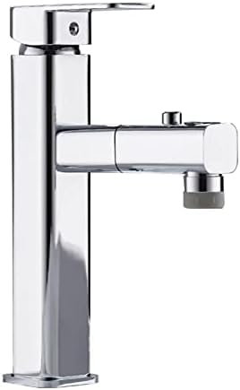 Waschtischmischer, Küchenarmatur Mit Herausziehbarer Brause, Einhebelmischer Für Küche, Badezimmer, Waschbecken, 3-Spray-Waschtischmischer Mit Dusche, Chrom, Groß,Chrom,untere