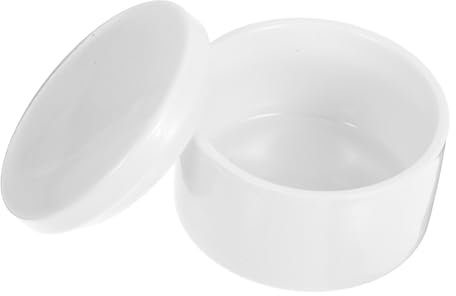 BESTYASH Caja De Joyería Cerámica Blanca Redonda Con Tapa Organizador Pequeño Para Pendientes Diseño Resistente y Decorativo Para Almacenamiento Diario