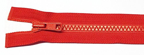 Reißverschluß Kunststoff teilbar für Jacken 76 cm rot YKK