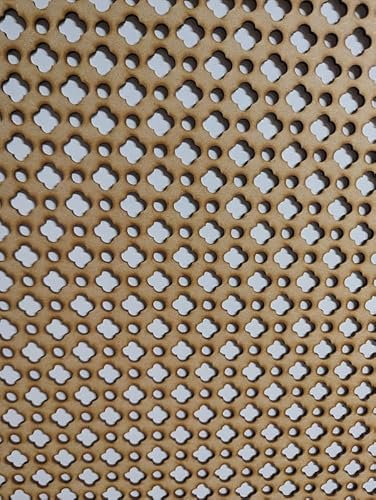 Panneau décoratif en bois - Cloison murale - Grille de radiateur Oregon - Décoration de meubles - Découpe au laser - Panneau MDF de 3 mm d'épaisseur - Dimensions : 1200 x 610 mm - Motif (005C) -