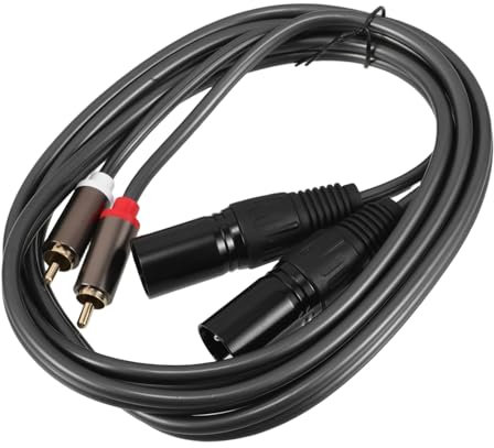 HEMOTON 2 Rca to 2 Xlr Male Audio Cable 3m Stereo for Amplifiers Mixers Speakers