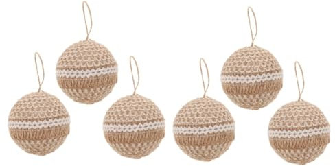 HOMSFOU 2 Set Palla di Natale in Spago Palline Dell'albero di Natale Rosa Ornamenti Ciondoli con Palline di Natale Decorazione Appesa A Palla Schiuma 3 Pezzi * 2