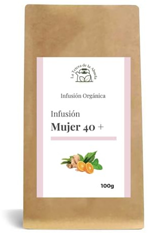 Infusión Mujer 40+ 100 g – Con Melisa, Menta, Jengibre y Frambuesa – Equilibrio Hormonal y Bienestar Diario | La Tetera de la Abuela