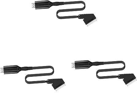 NUOBESTY 3 Pièces Adaptateur Scart Convertisseur Audio pour TV VHS VCR et DVD
