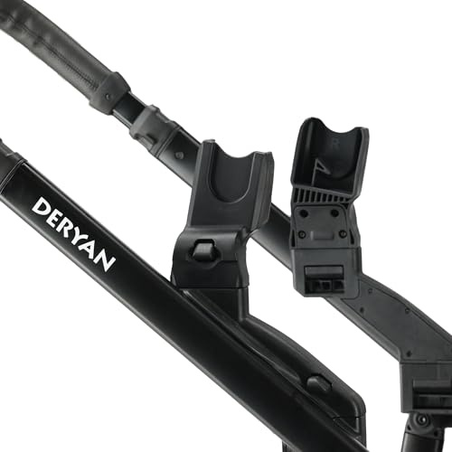 Deryan Universal Car Seat Adapter for Evy V2 Pushchair, Black - Compatible with Maxi-Cosi, Cybex, Nuna, Kiddy, Joie, Kinderkraft