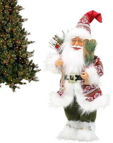 Generisch Weihnachtsmann Dekoration,Weihnachts Dekoration Mit Weihnachtsmann Figur | Jahreszeitliche Szene,Für Bücherregal Fensterbank Kaminsims Innen Außen Esstisch Feier Kamin
