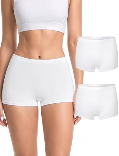 Briyat Culotte Boxer Femme, Taille Haute, Couvrance Intégrale Et Souple | S-3XL Culottes Shorty Femme, Sous Vetement Femme, 94 % Viscose De Bambou, 6 % Élasthanne, Toucher Doux, Lisse Et Respirant