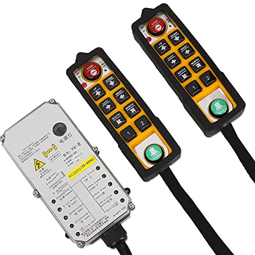 aqxreight Hoist Controller Double Handle with Three Proof Features for Crane, and Oil for Reliable Performance in Heavy Duty Applications (Plastic 2)