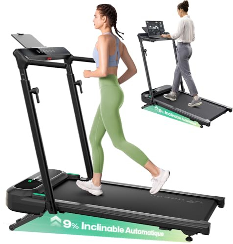 UREVO FoldiMix 5L Tapis de Course Pliable avec Inclinaison Automatique 9%