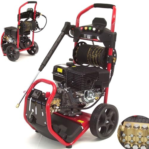 Benzin Hochdruckreiniger 250bar 15PS Benzinmotor Dampfstrahler 20m 5 Düsen 56032 AWZ