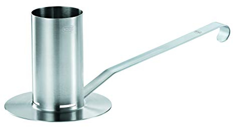 RÖSLE Hähnchenbräter, Edelstahl 18/10, 250 ml Behälter, Abnehmbarer Griff, für Grill und Backofen, spülmaschinengeeignet