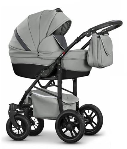 dein-babylädchen Kinderwagen-Set Craft Eco 2 in 1 inkl. Sportsitz und Zubehör in Grau-Schwarz