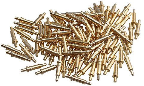 Yibuy 100Piece Gold Plated Spring Loaded Probe Thimble Pogo Pin 2mm Pin