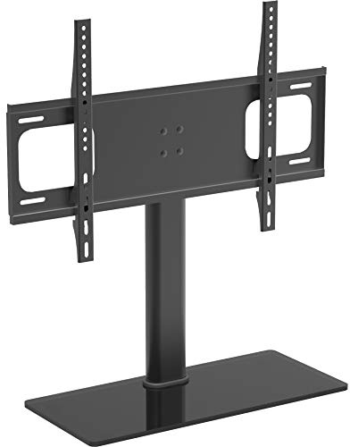 VCM TV-Standfüße 66x25x67 cm Stahl Glas Vesa 600x400 Set Fach | Freistehender, stabiler Standfuß für Flachbildfernseher - in Wohnzimmer oder Büro - für Technikliebhaber