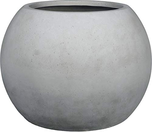 Fleur Ami - Bac polystone Ø 80 cm H 57 cm Ext. Boule Gris Ciment - dimhaut: H 57 cm - Couleur: Cristal Gris