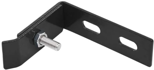 vidaXL Wand-Eckverbinder-Set, 10 Stück, Verzinkt & Edelstahl, Anthrazit, Winkelzaun-Zubehör mit Schraube & Gegenplatte, Doppelstabmatten-Befestigung für Gartentor und Zaun