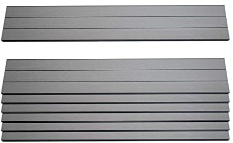 Mendler 7er Set Latten für WPC-Sichtschutz Sarthe, Bretter Windschutz, ca. 1qm, FSC®-Zertifiziert - 90cm, grau