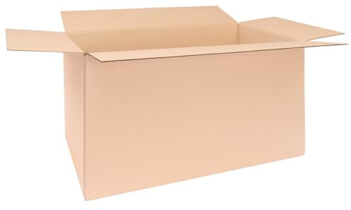 verpacking Faltkartons 650 x 350 x 370 mm Braun (Außenmaß 660 x 360 x 390 mm) KK 129 1-wellig Versandkarton für mittelgroße Waren DHL M Paket DPD L GLS L Kartons (20 Stück)