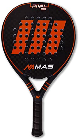 MAS Padel , Rival 100 Racchetta Da Gialla Arancione/Ardesia Unisex Adulto, Taglia Unica, UNISEX