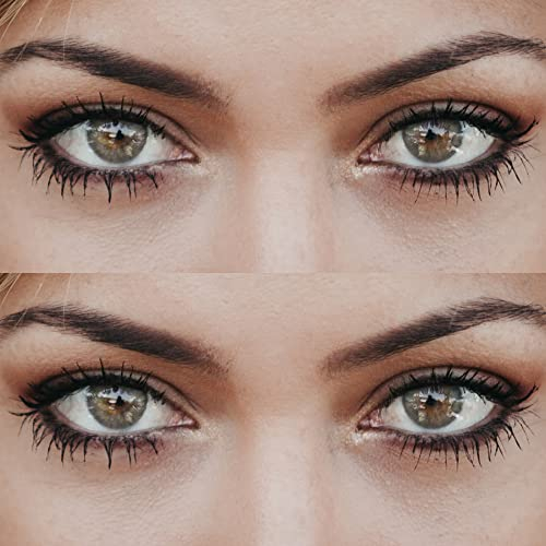 GLAMLENS Lenti a contatto colorate grigio New York Light Grey - mensili - con porta lenti a contatto -grigie naturali in silicone idrogel - 2 pezzi - senza correzione 0.00 diottrie lente a contatto